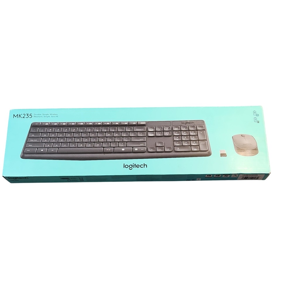 Logitech MK235 Wireless‎ Keyboard and Mouse Combo Durable Simple Reliable sealed